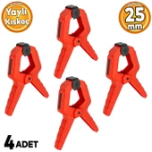 Yaylı Kıskaç Mandal El Tip İşkence Kırmızı Klips Hobi 25 mm 1 inç 4 ADET - 1