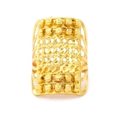 Çelik Yüzük Kadın Altın Kaplama Desenli Kaburga Model YZK-493 thumbnail 1