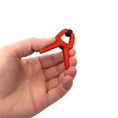 Yaylı Kıskaç Mandal El Tip İşkence Kırmızı Klips Hobi 25 mm 1 inç 4 ADET - 3
