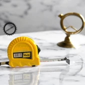 Şerit Metal Bükülebilir Metre 10 metre En 25 mm Düğmeli Ölçüm Ölçme Plastik Kasalı Yüksek Kalite thumbnail 4