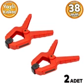 Yaylı Kıskaç Mandal El Tip İşkence Kırmızı Klips Hobi 38 mm 2 ADET - 1
