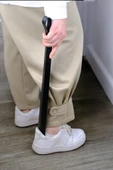 Digithome Çelik Gövdeli Deri Kaplama Yumuşak Ayakkabı Çekeceği Kerata 50cm Siyah C-1-1-144 - 4