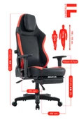 Fashcolle Globe Pro Black-Red Oyuncu Koltuğu - 4