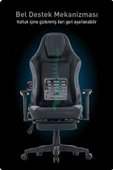 Fashcolle Globe Pro Black-Grey Oyuncu Koltuğu - 7