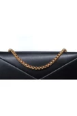 Kadın Siyah Zarf Model Lüks Zincirli Omuz Çantası thumbnail 3