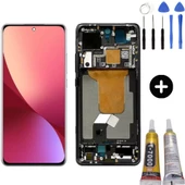 Xiaomi Mi 12 Uyumlu Çıtalı HK Lcd Ekran Dokunmatik Siyah + Montaj Seti - 1