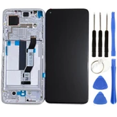 Xiaomi Mi 10T Pro Uyumlu Çıtalı HK Lcd Ekran Dokunmatik Beyaz + Tamir Seti - 1