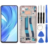 Xiaomi Mi 11 Lite Uyumlu Çıtalı Servis Lcd Ekran Dokunmatik Gold + Tamir Seti - 1