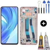 Xiaomi Mi 11 Lite Uyumlu Çıtalı A Kalite Lcd Ekran Dokunmatik Gold + Montaj Seti - 1