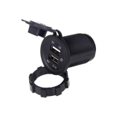 Çift USB'li Araç Şarj Soketi 12-24V thumbnail 3