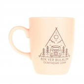 PEMBE BİR YER BULALIM DÜNYADAN UZAK TASARIM KUPA - 1