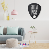 Guitar Picks Lazer Kesim Metal Duvar Dekoru - 1