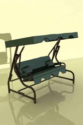 Naturel 3 Kişilik Bahçe Salıncağı Balkon Teras Salıncak  Bakır - 3