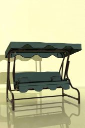 Naturel 3 Kişilik Bahçe Salıncağı Balkon Teras Salıncak  Bakır - 2