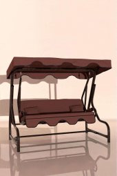 Kiremit 3 Kişilik Bahçe Salıncağı Balkon Teras Salıncak Bakır - 2