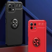 Xiaomi Mi 11 Lite Yüzüklü Silikon Kılıf - 7