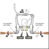 Hsgl Bisiklet Siyah Fren Ayağı V-Fren Ön Arka Takım Bisiklet fren sistemleri - 2
