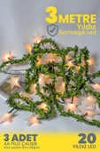 3 Metre 20 Yıldızlı Sarmaşık LED - AA Pille Çalışan Dekoratif Işıklar (Piller Dahil Değil) - 4