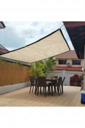 Gölgelik File 1x8 m 95 lik Krem Gölgelik Örtü Delikli Gölgelik Kumaş Çit örtüsü Çit Filesi thumbnail 4