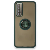 Huawei P Smart 2021 Kılıf Montrea Ring Yüzük Stantlı Kapak - 6