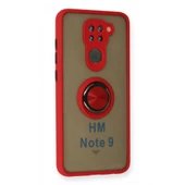 Xiaomi Redmi Note 9 Kılıf Montrea Ring Yüzük Stantlı Kapak - 7