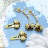 Kurdeleli Kız Bebek Toka Set 4lü - 2