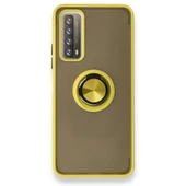Huawei P Smart 2021 Kılıf Montrea Ring Yüzük Stantlı Kapak - 5