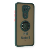 Xiaomi Redmi Note 9 Kılıf Montrea Ring Yüzük Stantlı Kapak - 10