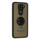 Xiaomi Redmi Note 9 Kılıf Montrea Ring Yüzük Stantlı Kapak - 11