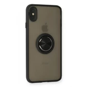 iPhone X / XS Kılıf Montrea Ring Yüzük Stantlı Kapak - 3