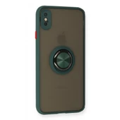 iPhone X / XS Kılıf Montrea Ring Yüzük Stantlı Kapak - 6