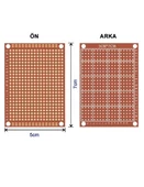 5X7CM Pertinaks Pcb Proto 10X24 432 Adet Bakır Delik Prototip Deney Kartı 2.54MM Pertenaks thumbnail 5