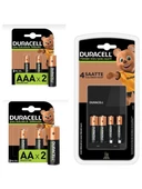 Duracell Cef 14 Şarj Cihazı ve 4 Adet 1300 Mah Aa Şarj Edilebilir Pil ve 4 Adet 750 Mah Aaa Şarj Edilebilir Pil - 1