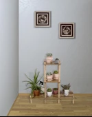 Asudehome Saksı Standı Bahçe 3 Katlı Saksılık Çiçek Rafı Ahşap Saksılık Çiçeklik No2 - 2