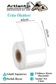 60x40 mm Barkod Etiketi Yapışkanlı 1 Adet Rulo Etiket Termal Barkot Terazi Etiketi 500 lü Barkod Yazıcılarına Uyumludur - 2