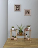 Asudehome Saksı Standı Bahçe 5 Raflı Saksılık Çiçek Rafı Ahşap Saksılık Çiçeklik No3 - 2