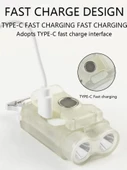 V15 Edc El Feneri 1200lm Anahtarlık Işık Tip-c Şarj Edilebilir Taşınabilir Mini Torch Mıknatıs Klips Ile Kamp Cep Fener - 5