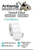 60x100 mm Barkod Etiketi Yapışkanlı 6 Adet Rulo Etiket Termal Barkot Terazi Etiketi 500 lü Barkod Yazıcılarına Uyumludur - 2