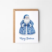 Mavi Desen Yeniyıl Kartları 8’li Set, Lüks Noel Kartları, Mutlu Yıllar Kartı, Tebrik Kartları - 4