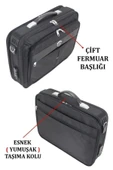 Case Club 216 Kasalı Laptop Evrak Çantası 15,6 inç Darbe Emici Koruma Omuz Askılı - 4