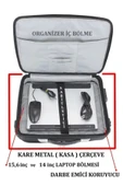 Case Club 216 Kasalı Laptop Evrak Çantası 15,6 inç Darbe Emici Koruma Omuz Askılı - 8