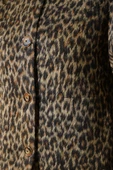Leopar Desen Düğmeli Ceket Leopar - 4