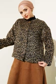 Leopar Desen Düğmeli Ceket Leopar - 2