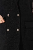 Düğmeli Uzun Buklet Yelek Siyah thumbnail 4