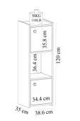 Cantek Dizayn Teo Banyo Dolabı Safirmeşe-Beyaz - 5