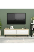 Cantek Dizayn Iki Kapaklı 120 Cm Melisa Tv Ünitesi Safirmeşe-Beyaz - 1