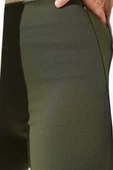 Yandan Fermuarlı İspanyol Paça Yeşil Pantolon thumbnail 4
