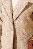 Manşet Düğmeli Buklet Kaban Latte thumbnail 4