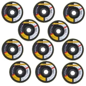 Avuç İçi Taşlama Flap Disk Zımpara Çapı 115 mm 60 Kum Zımparalama Taşı Göbek 22 mm 10 Adet - 3