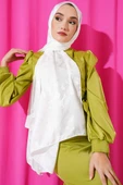 Sarmal Desen Jakar Melisa Şal Beyaz -09 - 1